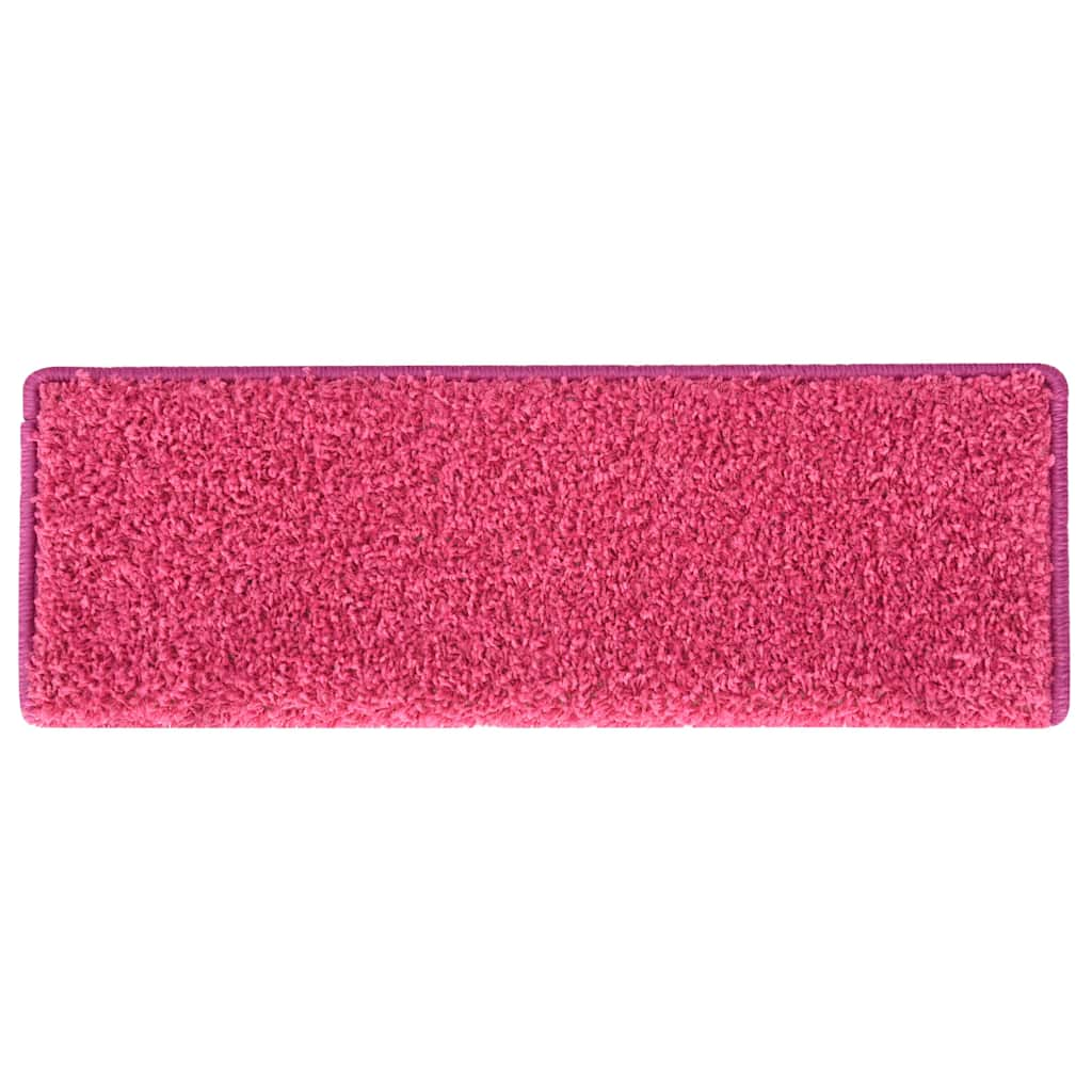 Tapis d'escalier 30 pcs 65x21x4 cm rose