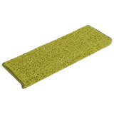 Tapis d'escalier 30 pcs 65x21x4 cm vert