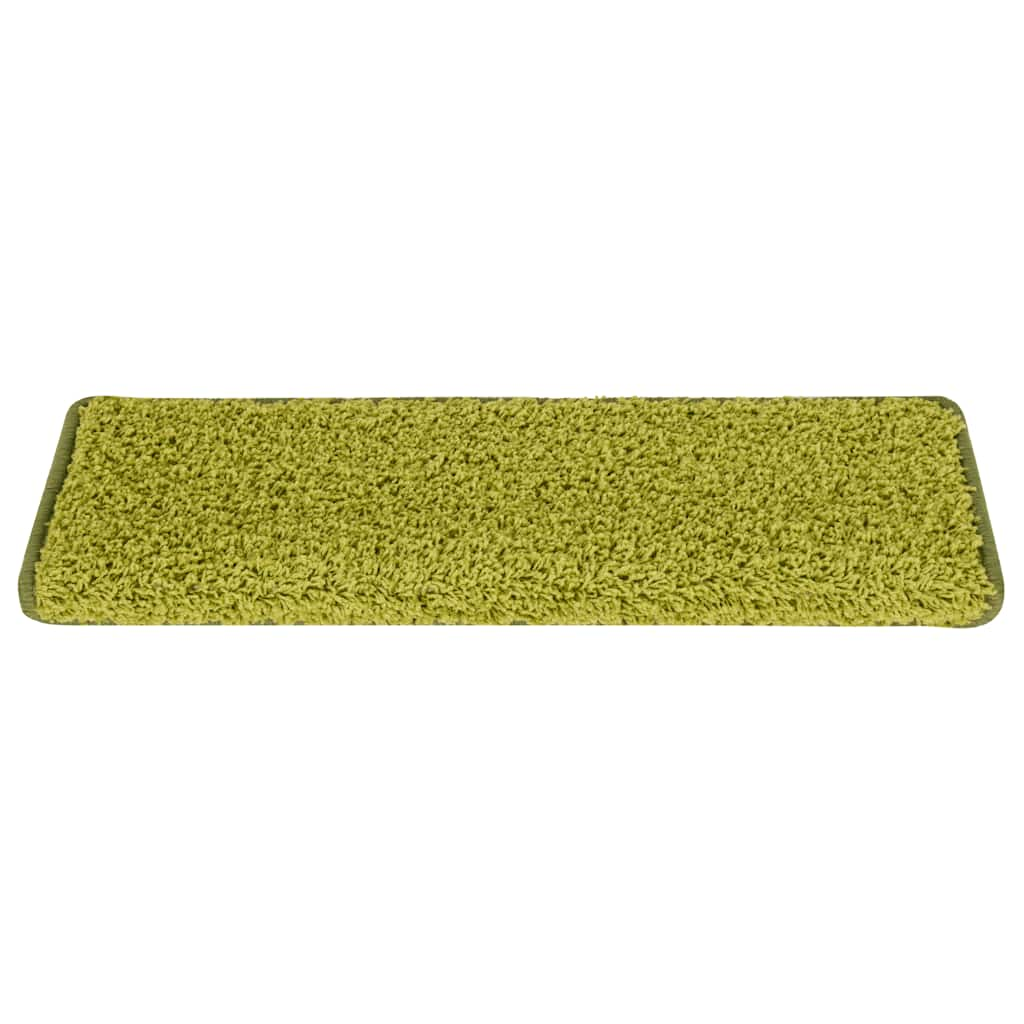 Tapis d'escalier 30 pcs 65x21x4 cm vert