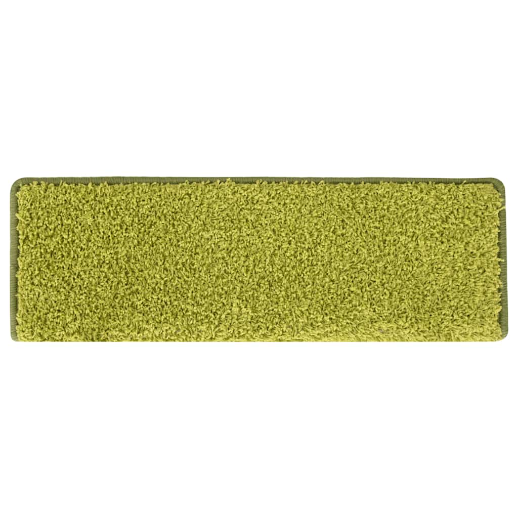 Tapis d'escalier 30 pcs 65x21x4 cm vert