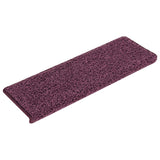 Tapis d'escalier 30 pcs 65x21x4 cm violet foncé