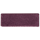 Tapis d'escalier 30 pcs 65x21x4 cm violet foncé