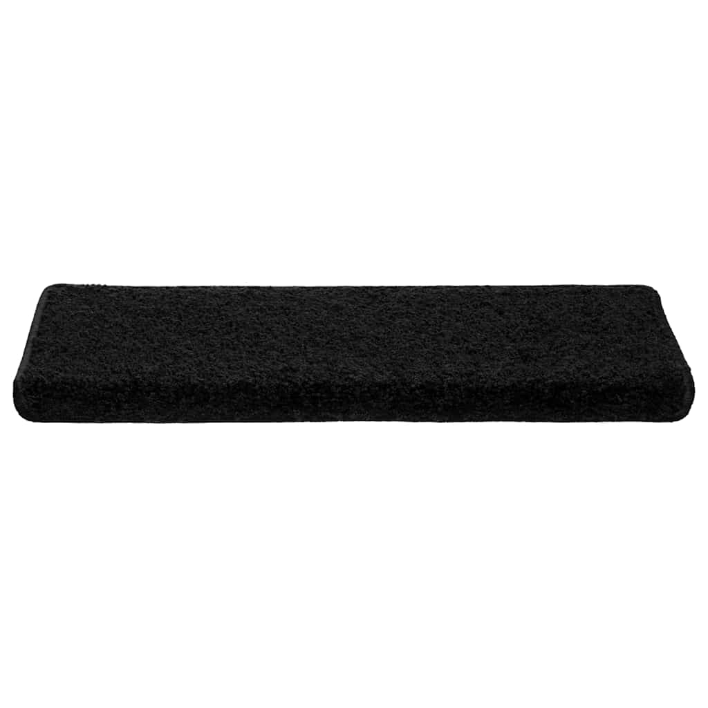 Tapis d'escalier 20 pcs 65x21x4 cm noir