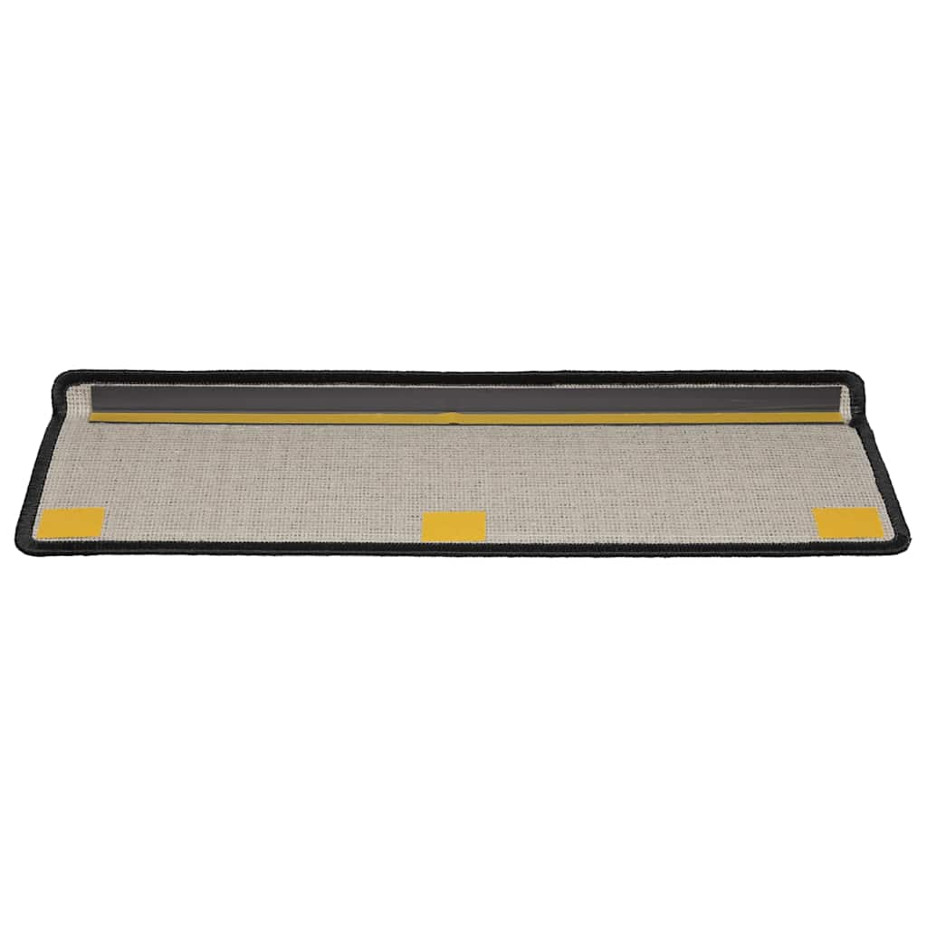 Tapis d'escalier 20 pcs 65x21x4 cm noir