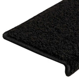 Tapis d'escalier 20 pcs 65x21x4 cm noir