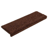 Tapis d'escalier 20 pcs 65x21x4 cm marron