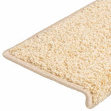 Tapis d'escalier 20 pcs 65x21x4 cm crème