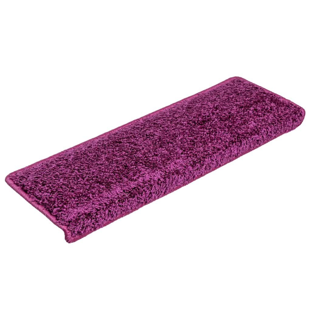 Tapis d'escalier 20 pcs 65x21x4 cm violet