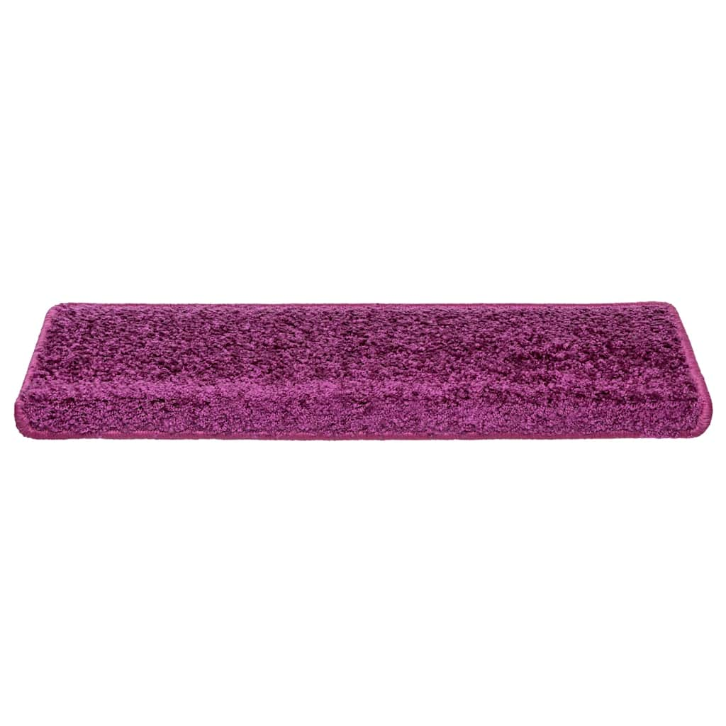 Tapis d'escalier 20 pcs 65x21x4 cm violet