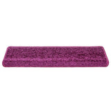 Tapis d'escalier 20 pcs 65x21x4 cm violet