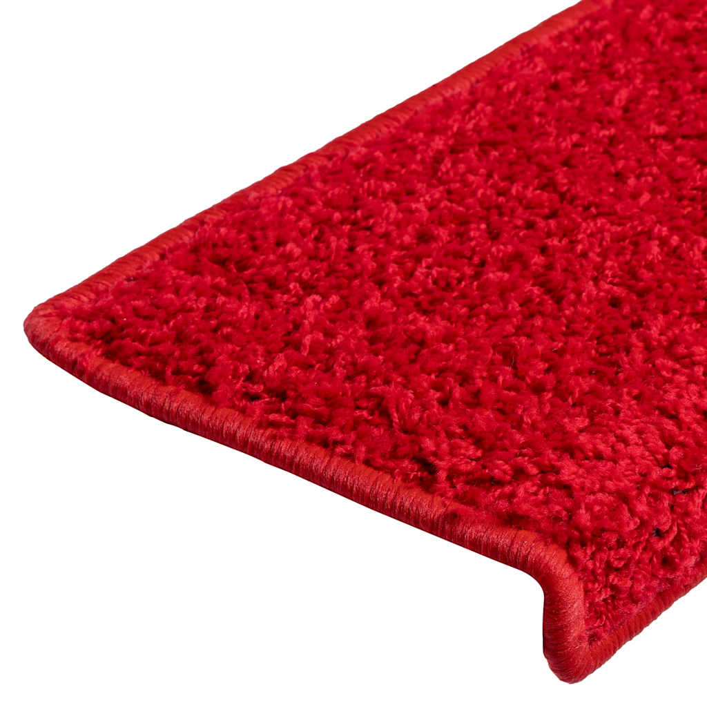 Tapis d'escalier 20 pcs 65x21x4 cm rouge