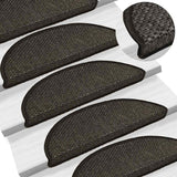 Tapis d'escalier autocollants 30 pcs 56x17x3 cm anthracite