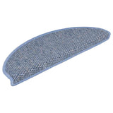 Tapis d'escalier autocollants 30 pcs 56x17x3 cm bleu