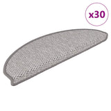 Tapis d'escalier autocollants 30 pcs 65x21x4 cm platine