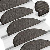 Tapis d'escalier autocollants 30 pcs 65x21x4 cm anthracite