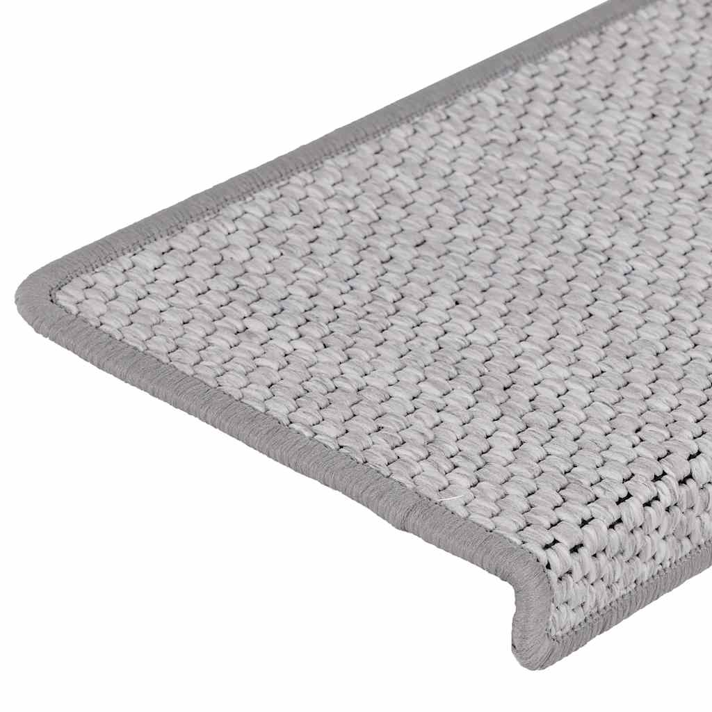 Tapis d'escalier autocollants 30 pcs 65x21x4 cm platine