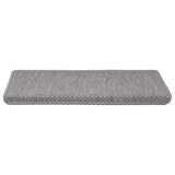 Tapis d'escalier autocollants 30 pcs 65x21x4 cm argenté