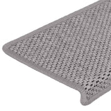 Tapis d'escalier autocollants 30 pcs 65x21x4 cm argenté