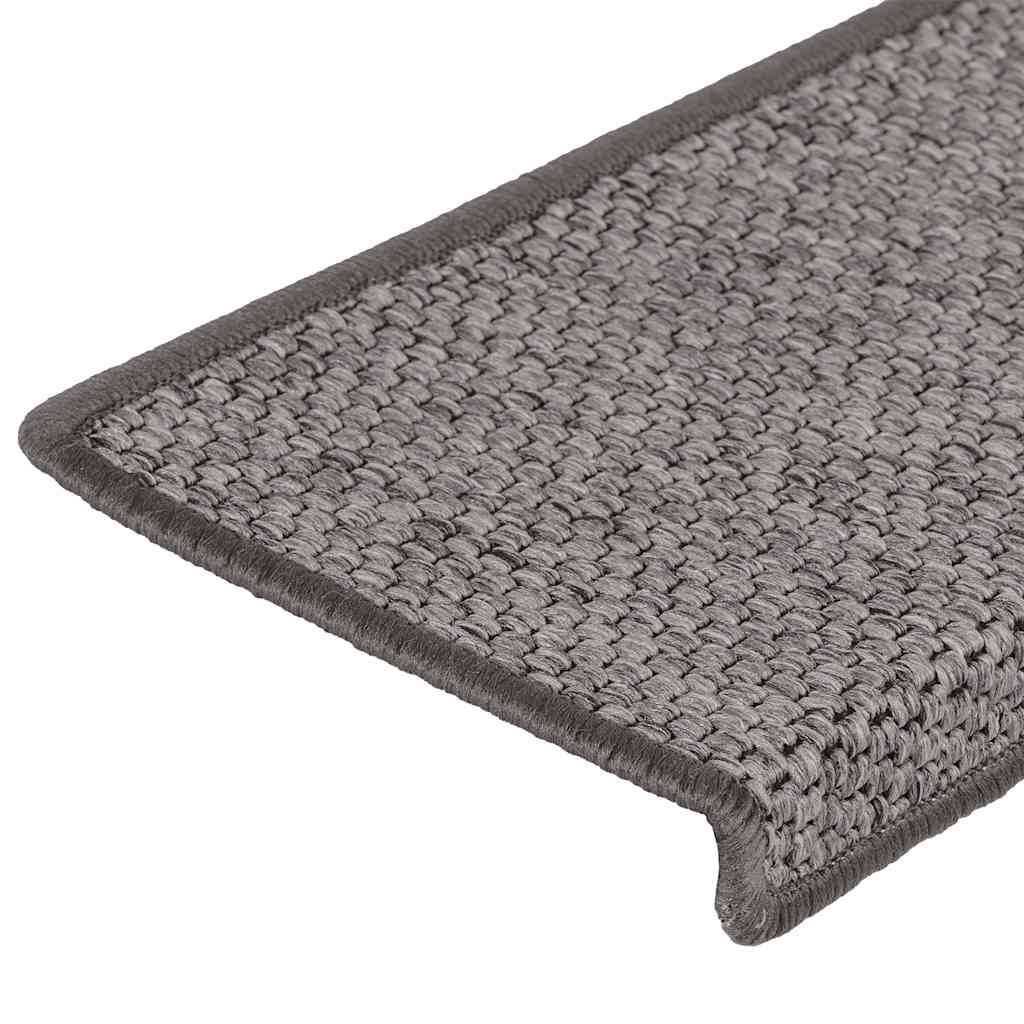 Tapis d'escalier autocollants 30 pcs 65x21x4 cm gris et beige