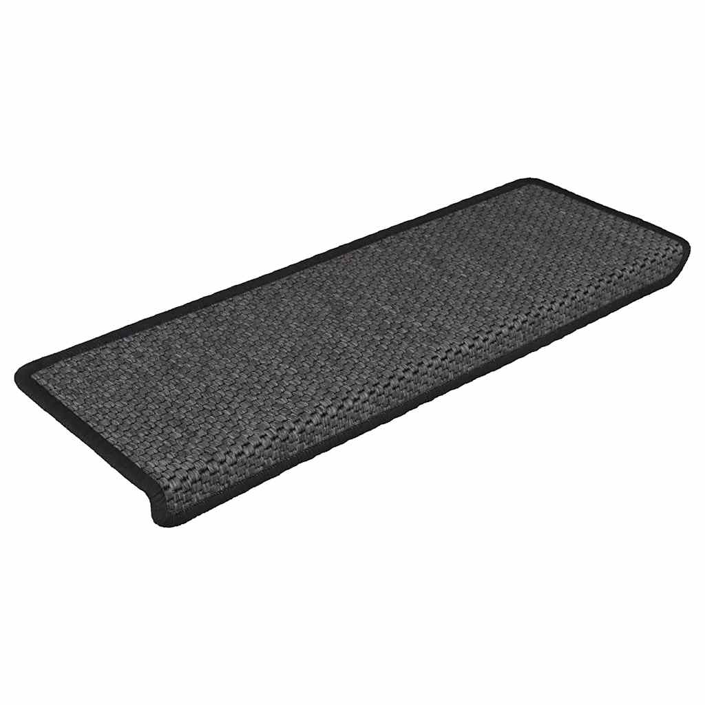 Tapis d'escalier autocollants 30 pcs 65x21x4 cm anthracite