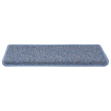 Tapis d'escalier autocollants 30 pcs 65x21x4 cm bleu