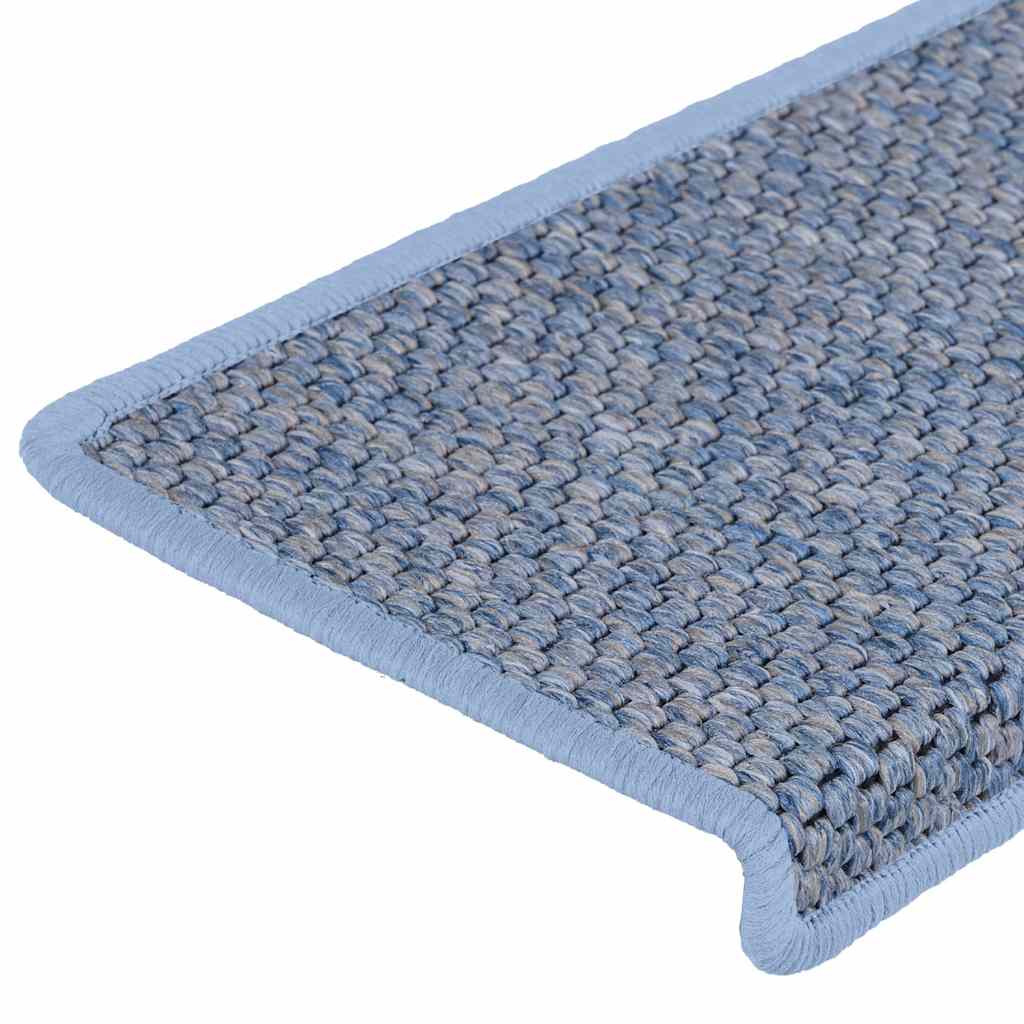 Tapis d'escalier autocollants 30 pcs 65x21x4 cm bleu