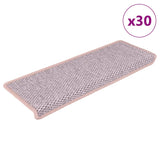 Tapis d'escalier autocollants 30 pcs 65x21x4 cm rouge