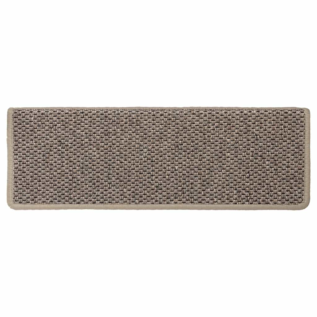 Tapis d'escalier autocollants 30 pcs 65x21x4 cm beige foncé