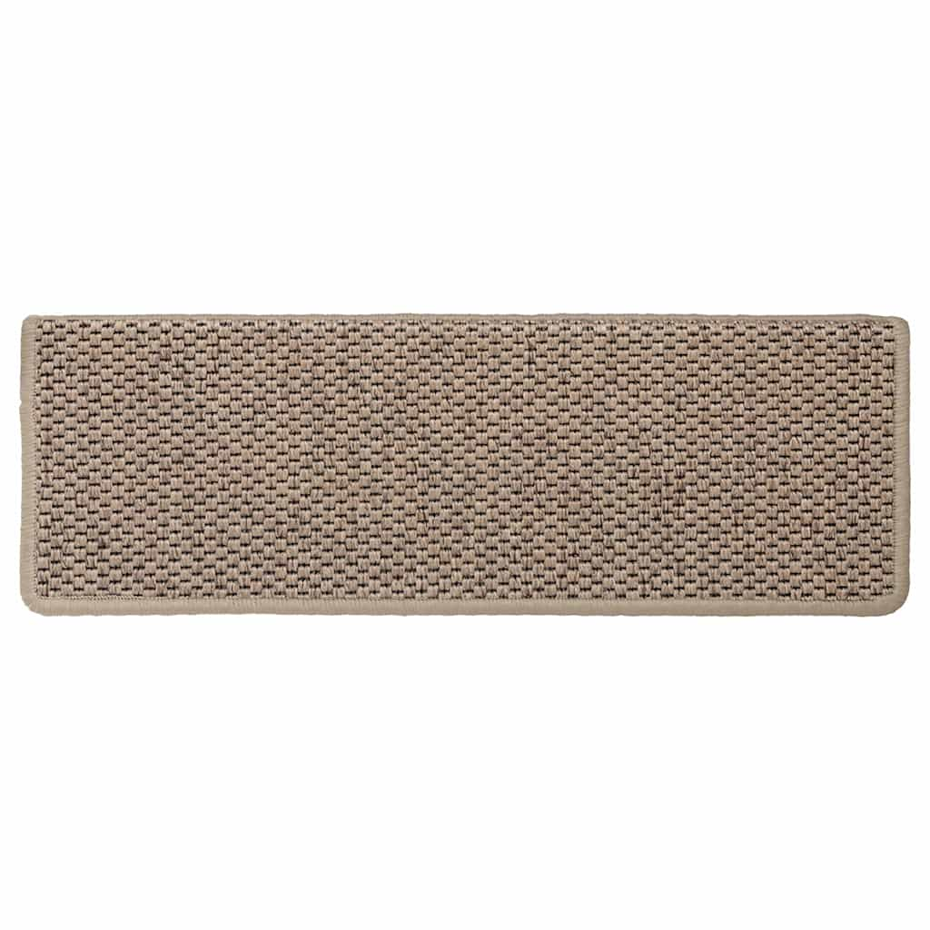 Tapis d'escalier autocollants 30 pcs 65x21x4 cm sable