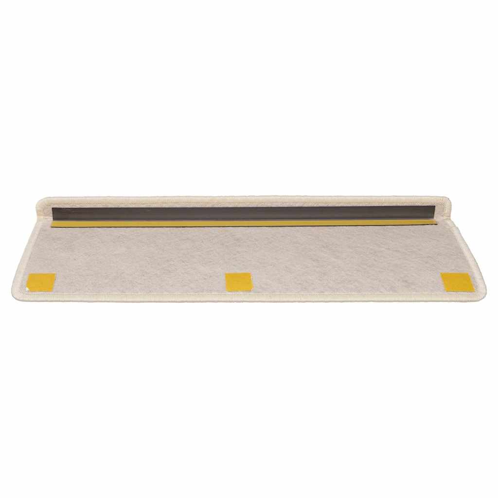 Tapis d'escalier autocollants 30 pcs 65x21x4 cm crème