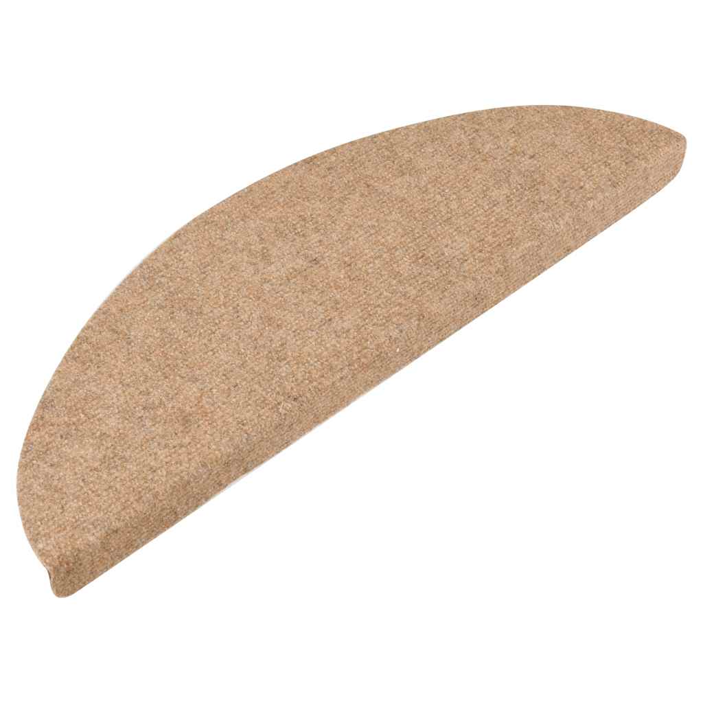 Tapis d'escalier auto-adhésifs 20 pcs beige 56x17x3 cm