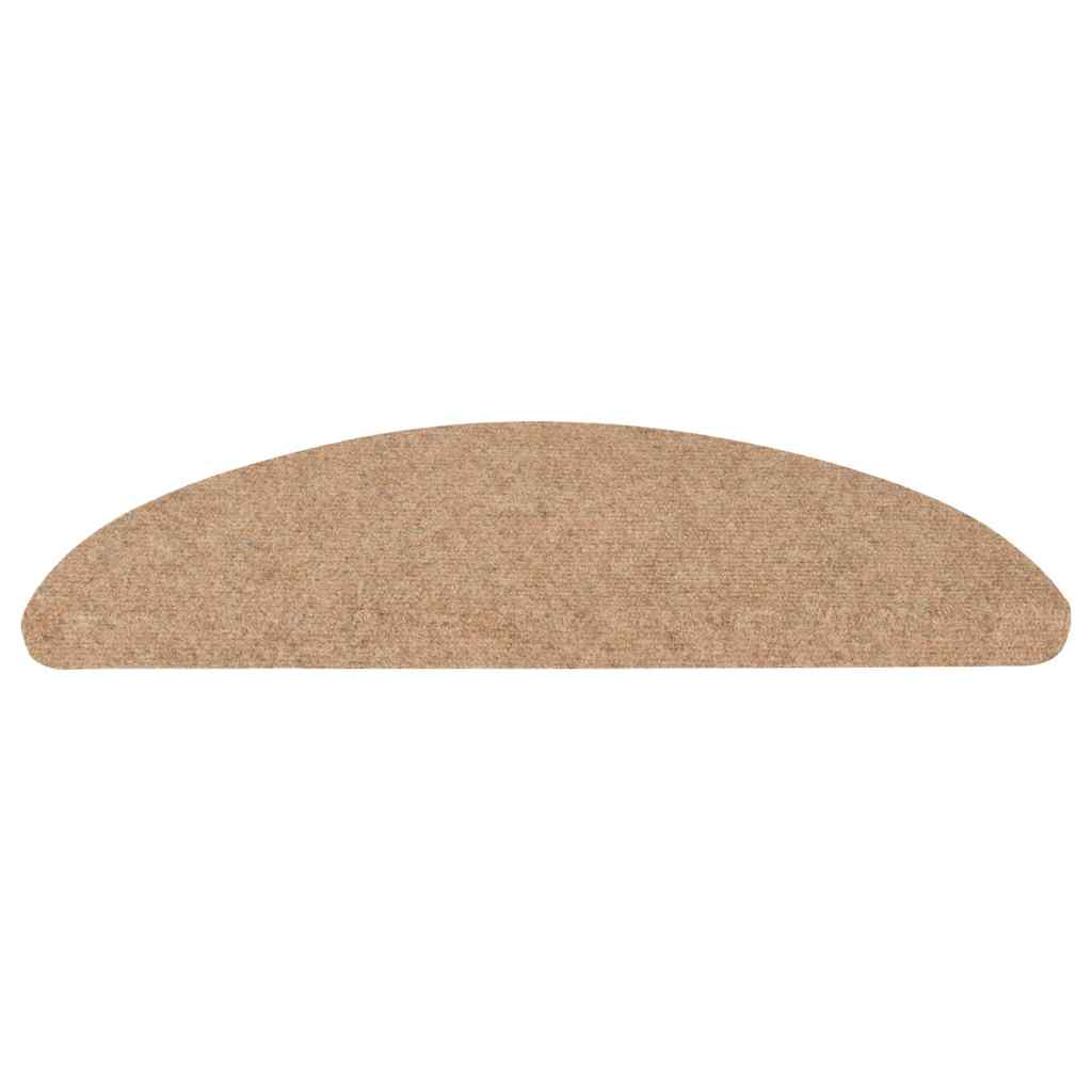 Tapis d'escalier auto-adhésifs 20 pcs beige 56x17x3 cm