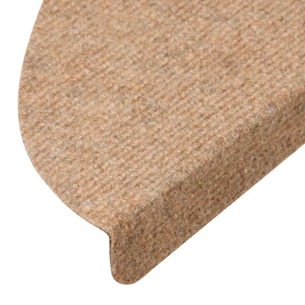 Tapis d'escalier auto-adhésifs 20 pcs beige 56x17x3 cm