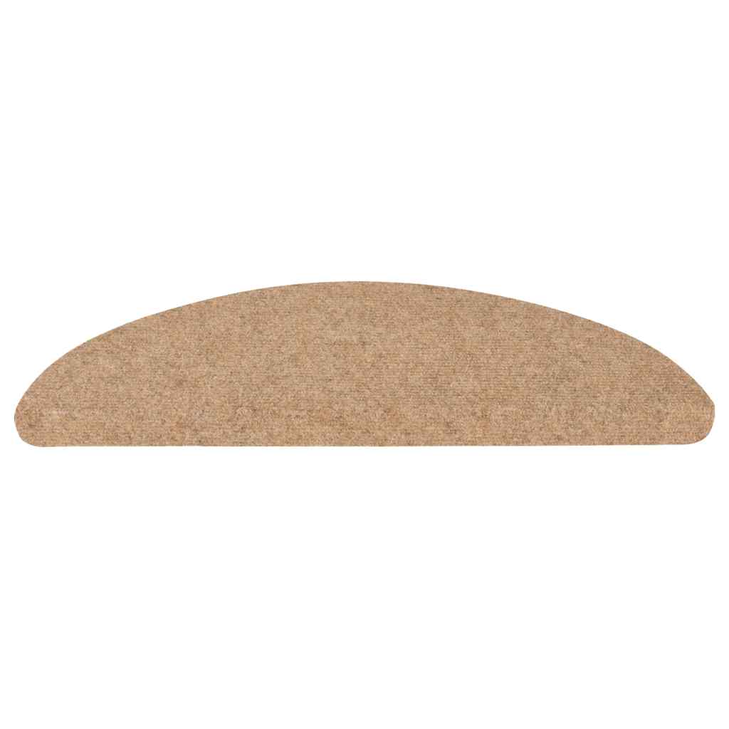 Tapis d'escalier auto-adhésifs 20 pcs beige 65x22,5x3,5 cm