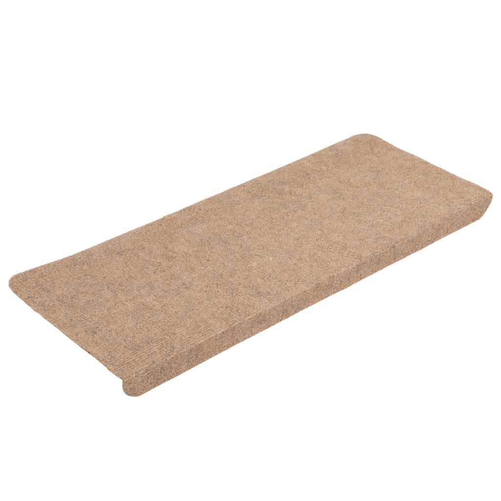 Tapis d'escalier auto-adhésifs 30 pcs beige 65x24,5x3,5 cm