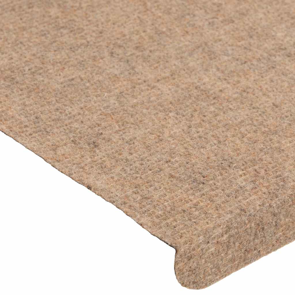 Tapis d'escalier auto-adhésifs 30 pcs beige 65x24,5x3,5 cm