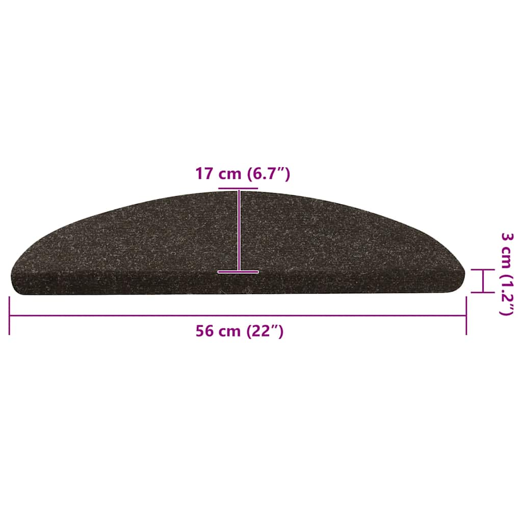 Tapis d'escalier auto-adhésifs 20 pcs anthracite 56x17x3 cm