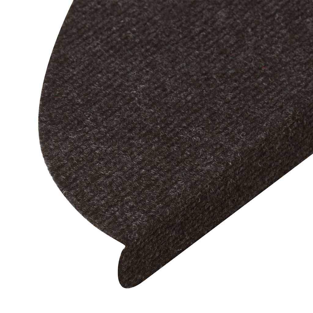 Tapis d'escalier auto-adhésifs 30 pcs noir 56x17x3 cm