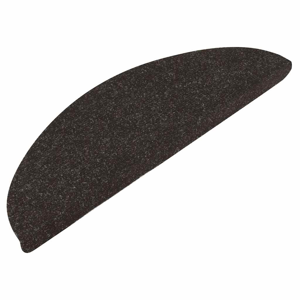 Tapis d'escalier auto-adhésifs 20 pcs noir 65x22,5x3,5 cm