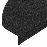 Tapis d'escalier auto-adhésifs 30 pcs noir 65x22,5x3,5 cm