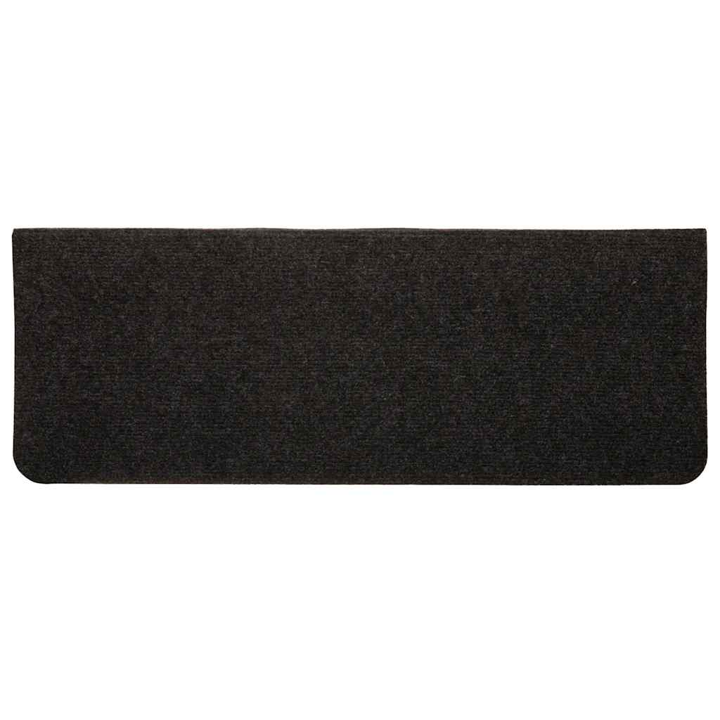 Tapis d'escalier auto-adhésifs 30 pcs noir 65x24,5x3,5 cm