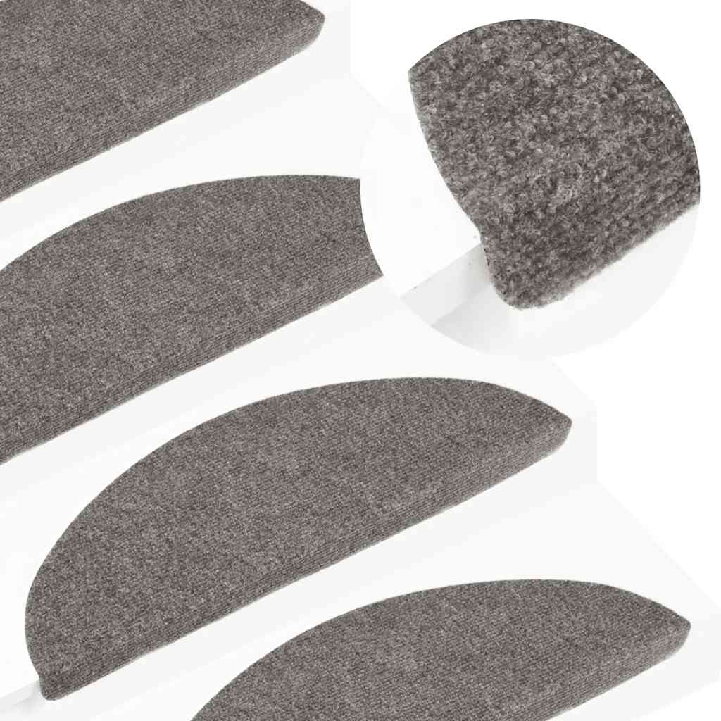 Tapis d'escalier auto-adhésifs 20 pcs gris 56x17x3 cm