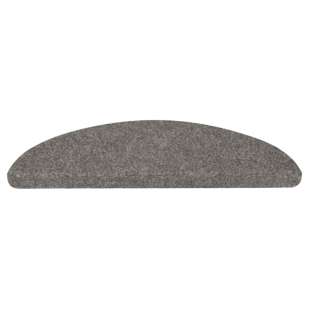 Tapis d'escalier auto-adhésifs 20 pcs gris 65x22,5x3,5 cm