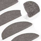 Tapis d'escalier auto-adhésifs 20 pcs gris 65x22,5x3,5 cm