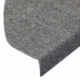 Tapis d'escalier auto-adhésifs 30 pcs gris 65x22,5x3,5 cm