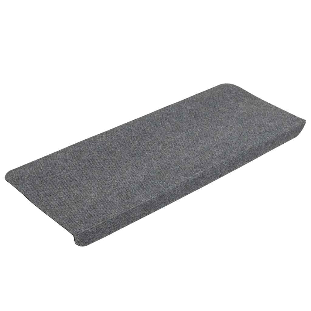 Tapis d'escalier auto-adhésifs 30 pcs gris 65x24,5x3,5 cm