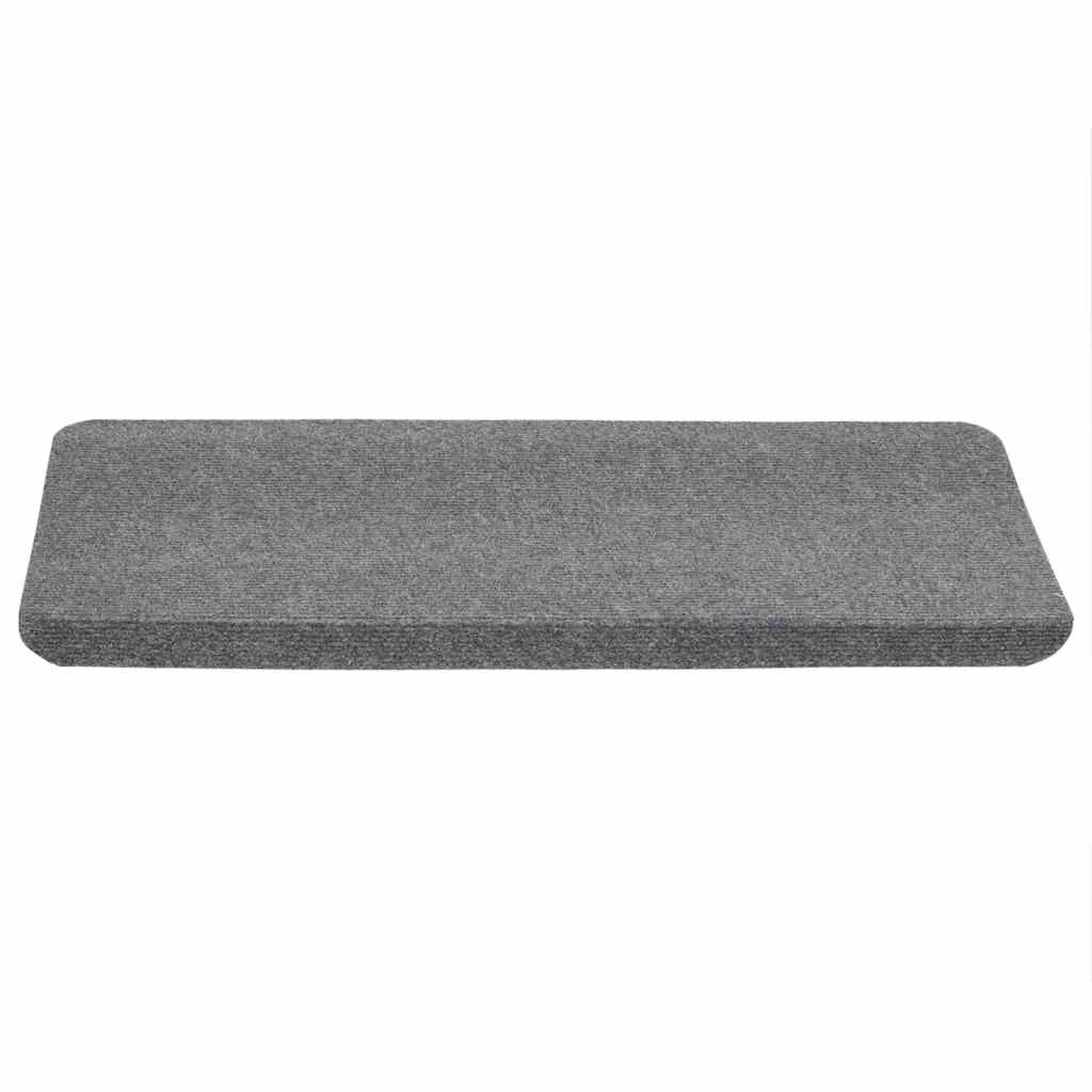 Tapis d'escalier auto-adhésifs 30 pcs gris 65x24,5x3,5 cm