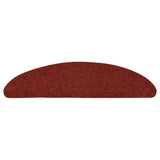 Tapis d'escalier autocollants 30 pcs rouge 56x17x3 cm