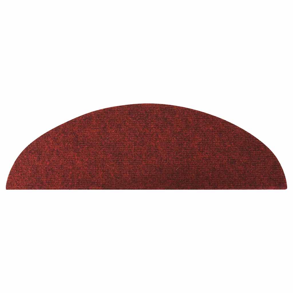 Tapis d'escalier autocollants 30 pcs rouge 56x17x3 cm