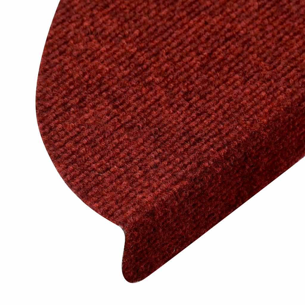 Tapis d'escalier autocollants 30 pcs rouge 56x17x3 cm